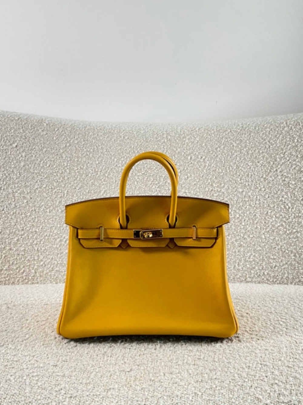 Authentic Pre-Owned Hermès Birkin 25 Jaune Ambre Swift Leather, Gold Hardware
